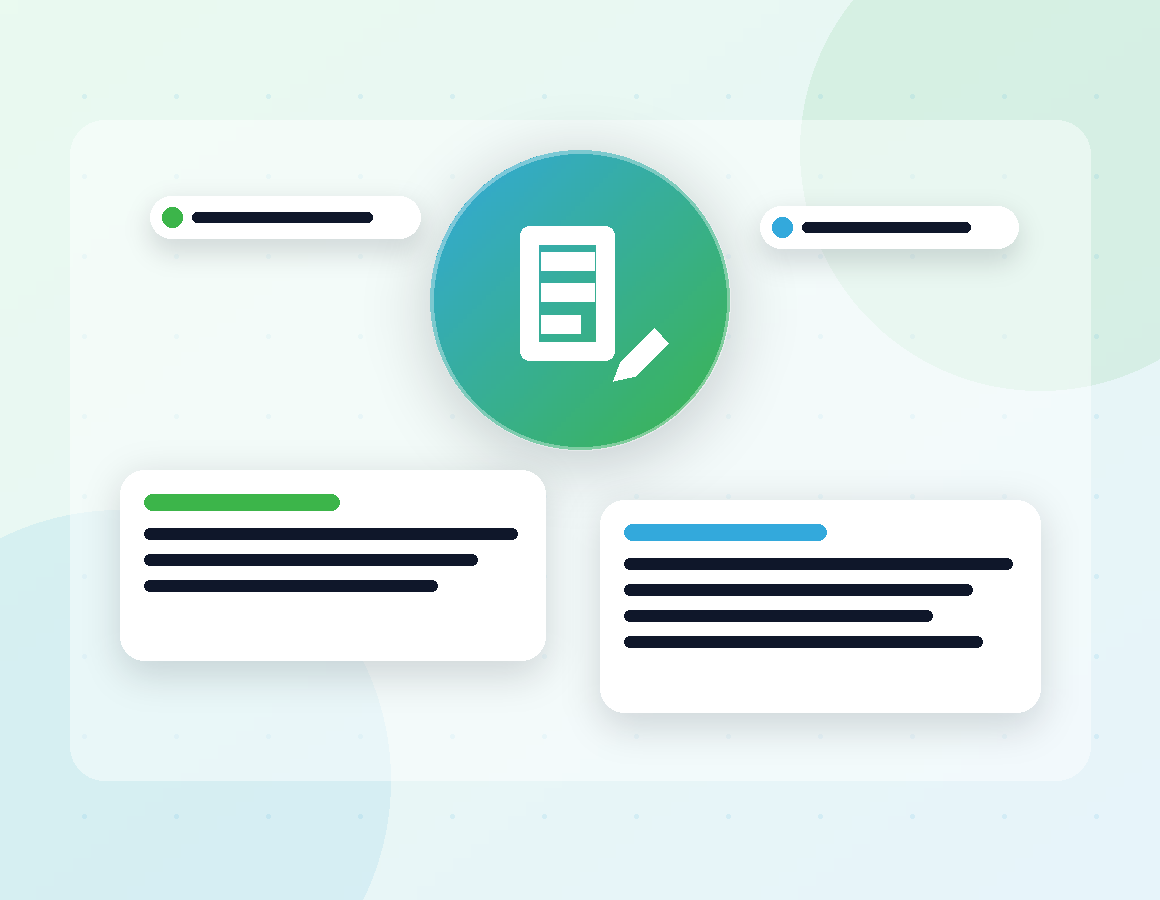 Illustration of higher education educational content development